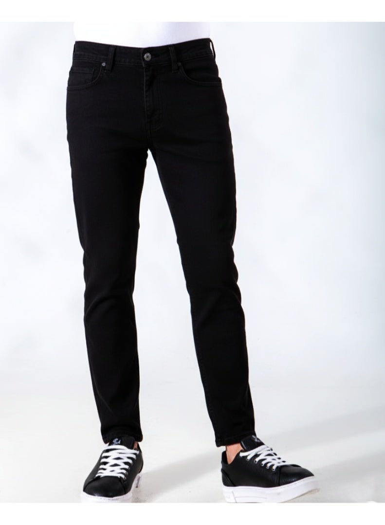 TREE Men`s jeans Pants Fashion Slim Fit - Black